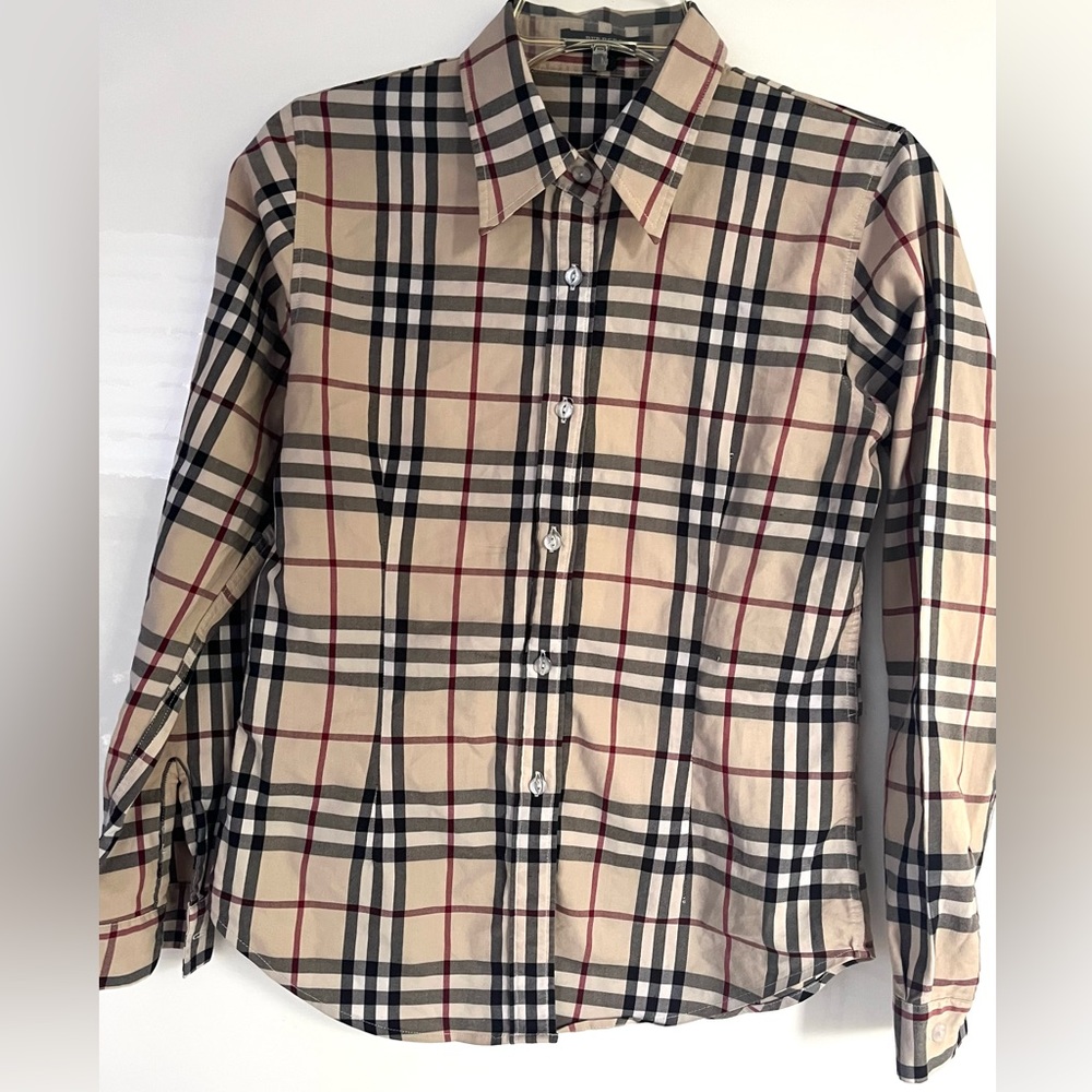 Burberry Nova Check Long Sleeve Women's Shirt